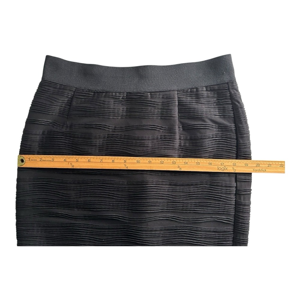 Alfani Skirt Women's Size 10( 32" X 24") Black Below Knee 1/4 Zip Back‎ Straight - Picture 8 of 10